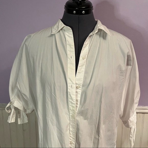 Cotton 3/4 Sleeve Button Down Top - Picture 2 of 7
